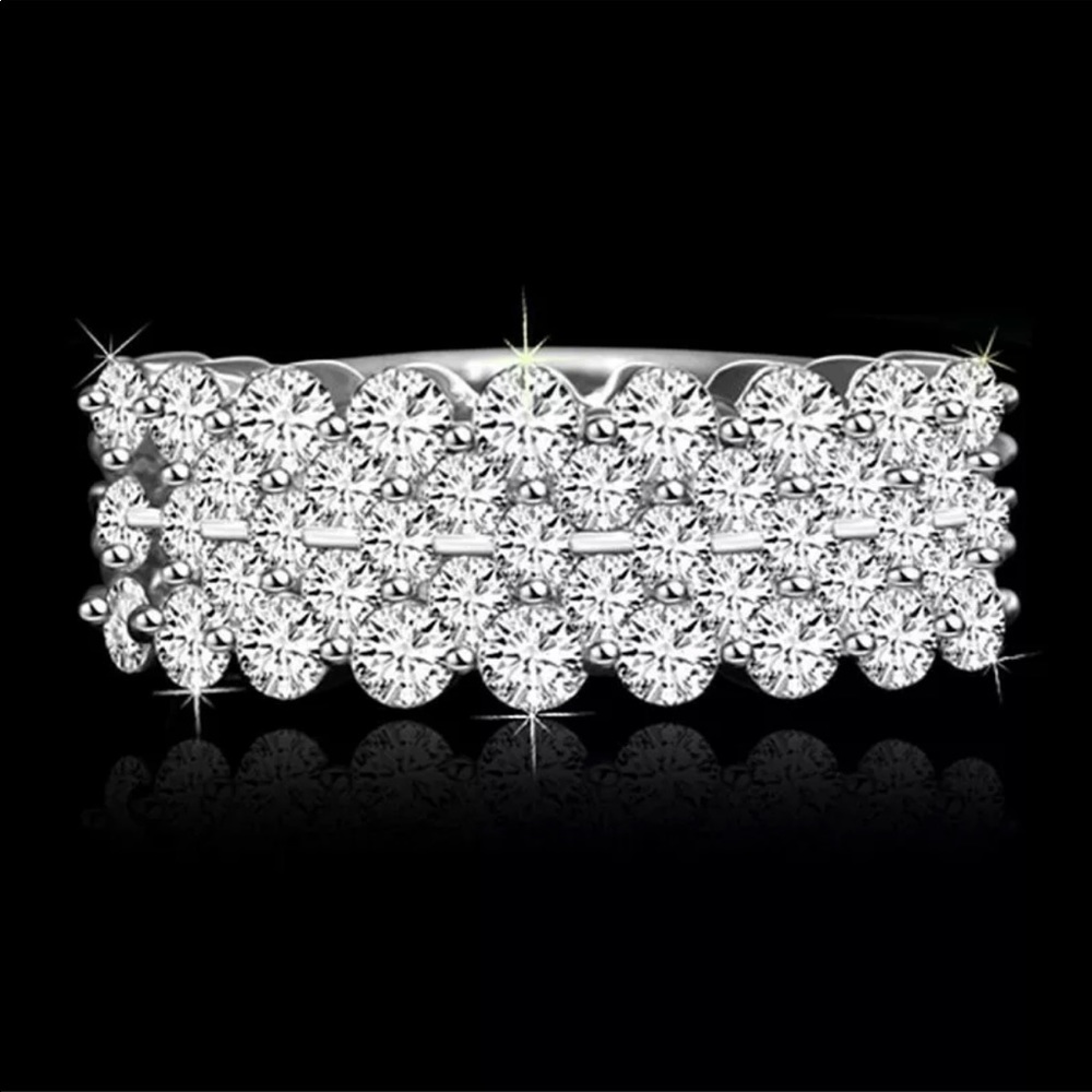 New Women’s Sterling Silver Diamond Bridal Ring - Picture 4 of 9